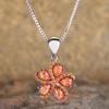 European and American Five Petal Flower Fashionable Necklace for Women Simple and Luxurious Versatile Style