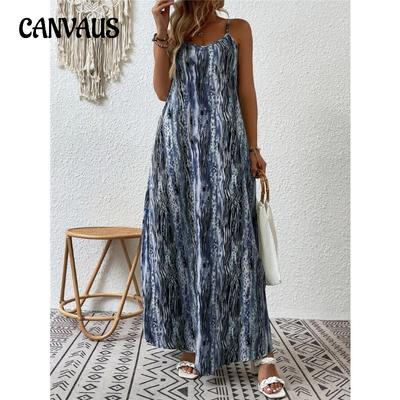 Summer Women's Dress Plus Size Sleeveless Trendy Printed Halter Dresses