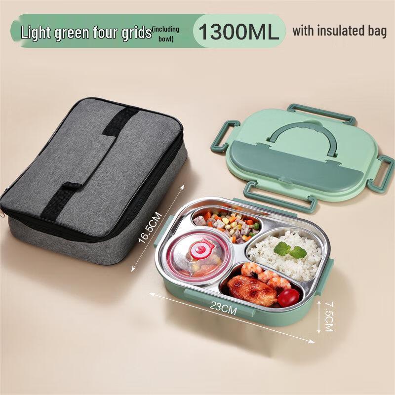 Qianxing 304 Stainless Steel Divided Portable Lunch Box