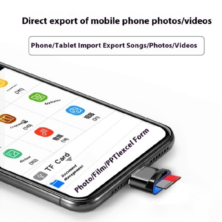 Aluminum Memory Card Reader Type C Card Reader for TF Card Reader Adapter for Camera Phone Laptop Accessories