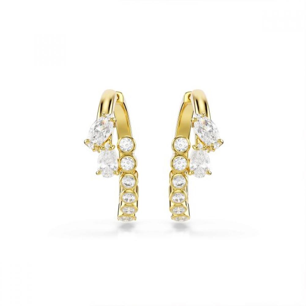 Swarovski Gold Tone Hoop Earrings 5761975