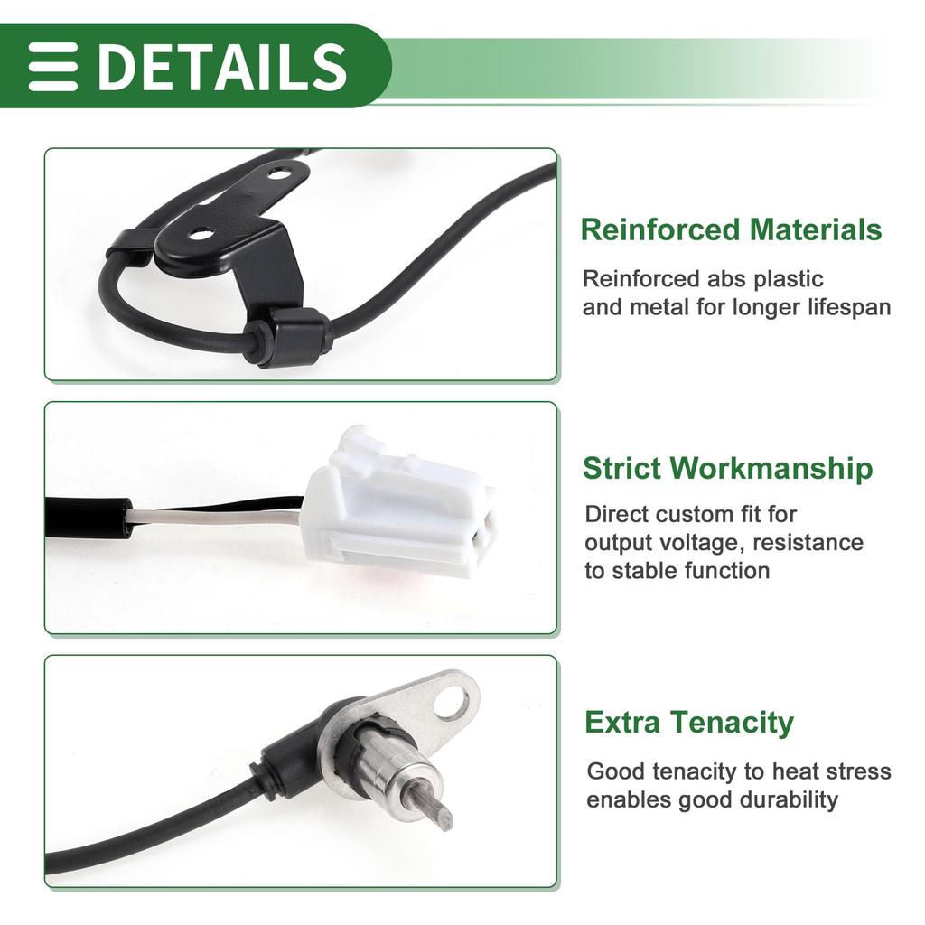 Motoforti Compatible Mazda ABS Wheel Speed Sensor ABS Sensor Anti Lock Brake System Sensor No.C1004371Y Rear Light for Premacy 1999-2003