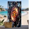 Asciugamano da Spiaggia Stampato Manchester United Asciugamano Morbido ad Asciugatura Rapida Coperta da Spiaggia Rettangolare Grande Portatile per Viaggi Piscina