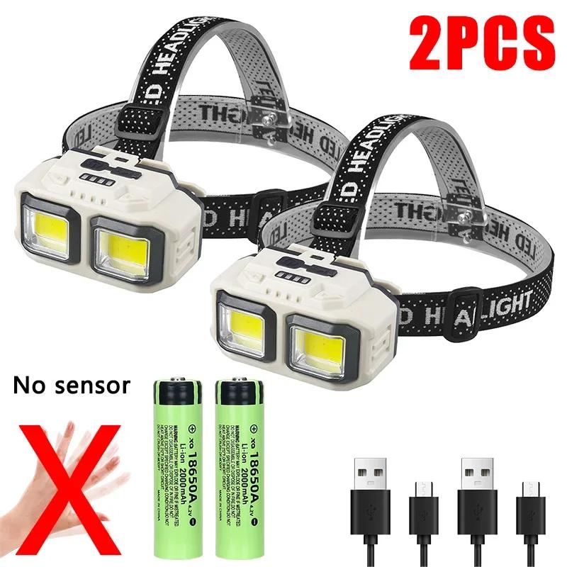 Powerful  LED Headlamp Torch USB Rechargeable Flashlight Headlight Waterproof Head Light Camping Fishing Mining Light Lamp Torch