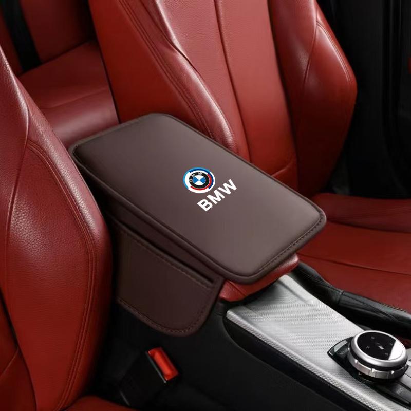 Leather Car Armrest Box Pad Auto Armrest Mat High Quality Accessorie For BMW 50th Anniversary Edition E46 E53 E90 E60 E93 E87 X5