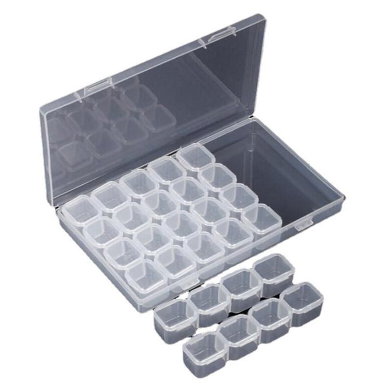 

1PC Diamond Art Painting Bead Storage 28 Grids Diamond Art Accessories Boxes Plastic Organizer, Bead Organizer чистый