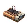 Raspberry Pi 4B/3B+ Robustes Aluminiumgehäuse mit Dual-Lüfter-Kühlkörper