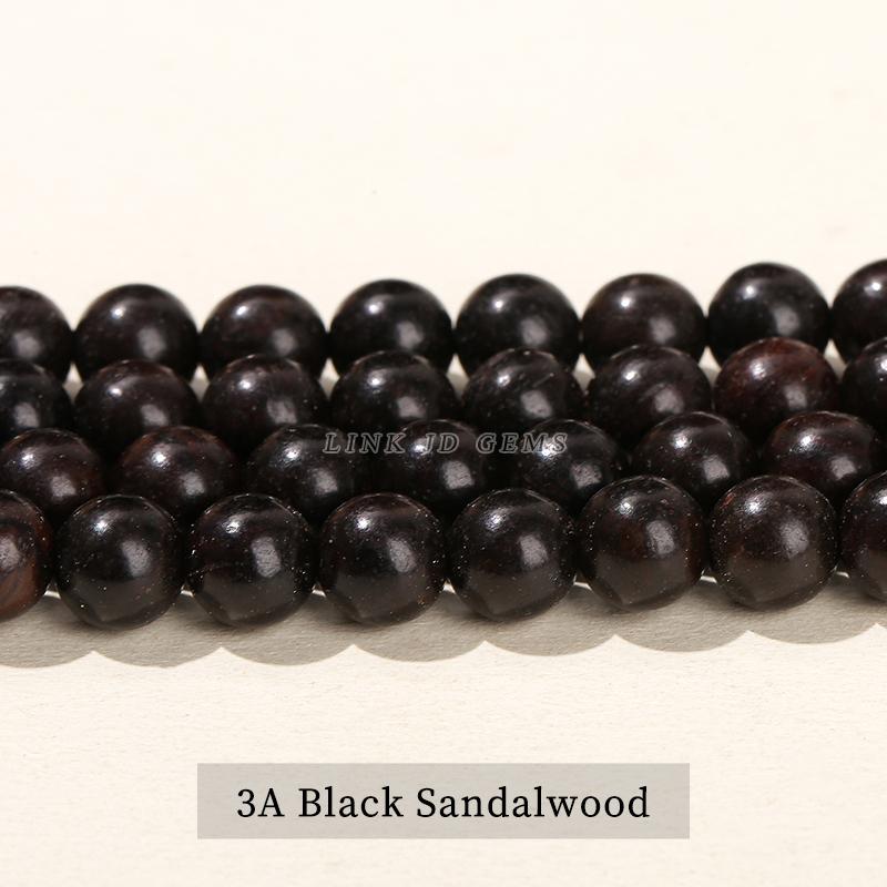 Natural Wood Bead Gold Silk Sandalwood Round Buddha Bead 6 8 10mm Pick Size For Jewelry Making Diy Necklace Bracelet Accessory