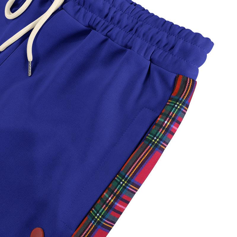 Casual Mid Waist Pocket Sweatpants for Men Leisure Long Pant Vintage Plaid Print Men's Loose Drawstring Pants Streetwear