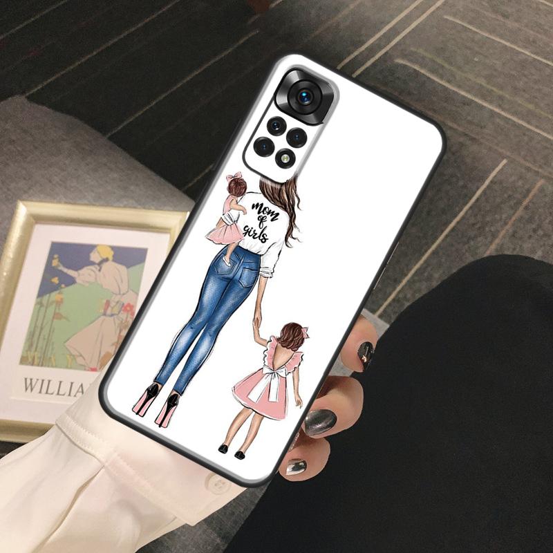 Mom and Daughter Funda For Xiaomi Redmi Note 13 14 Pro 9 10 11 12 Pro 10S 11S 12S Redmi 13C 10C 12C 14C Case