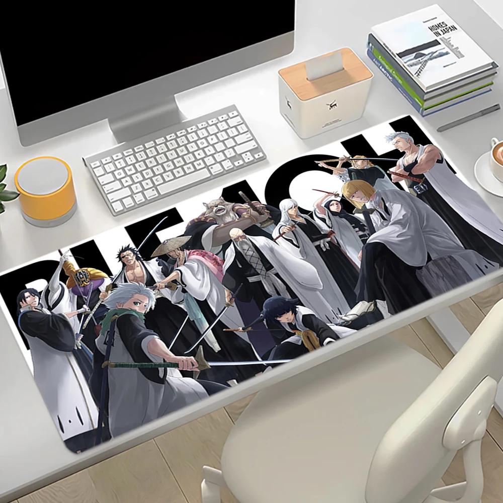 Anime Bleach Mouse Pad Large Black White Manga Mousepad Laptop Office Mouse Mats Rubber Table Pc Gaming HD Printing Non-Slip Mat