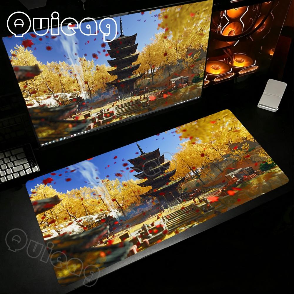 90X40cm Ghost of Tsushima Large Mousepad Gaming Accessories Non-slip Mouse Pad Gamer Mausepad Keyboard Mat Big Tapis De Souris