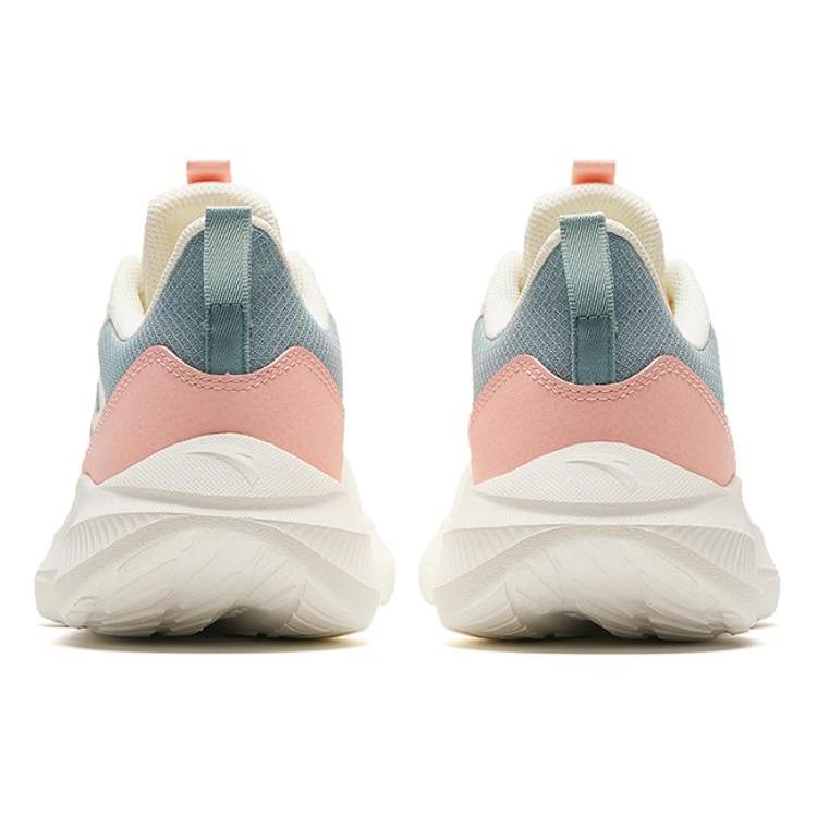 New Anta Abrasion Resistant, Breathable, Lightweight Low Top Running Shoes Women's White Pink Cyan 922345512-5