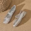 Fashion French Square Head Versatile Shallow Mouth Ballet Flats Women Spring Summer 2025 New Women's Shoes Flat Comfortable Single Shoes