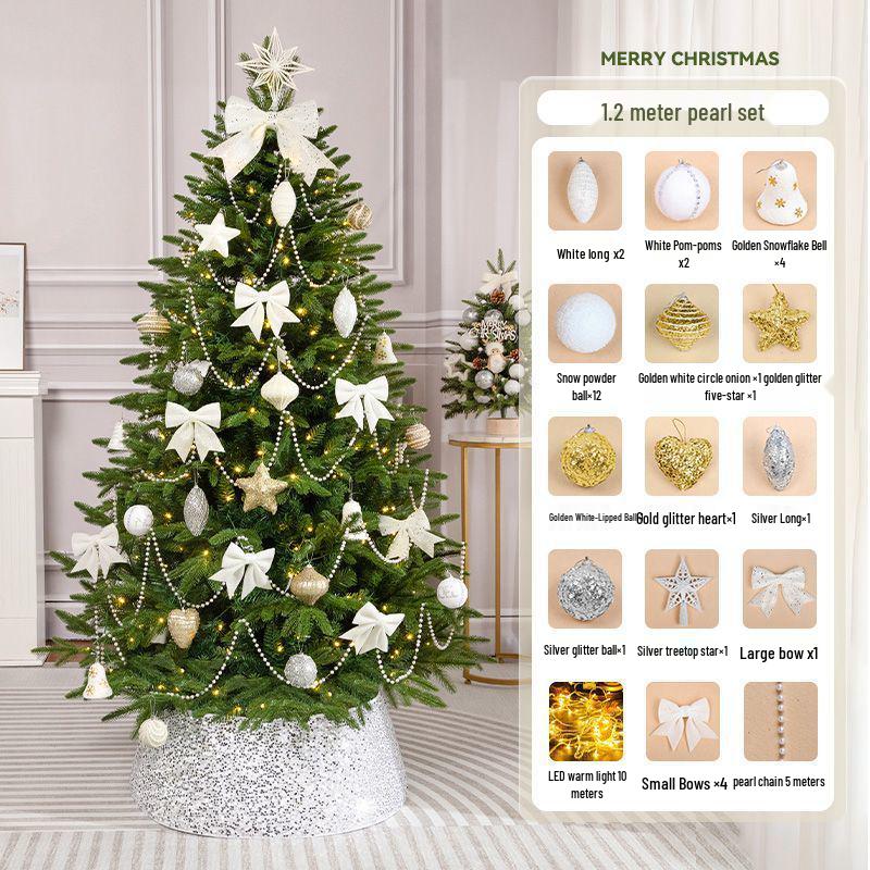 

Набор белой ПЭ рождественской ели 2025 - Высококлассный DIY декор в стиле INS для больших домов