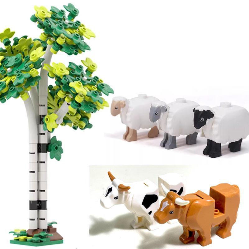 MOC Medieval Building Blocks Compatible Flame Feather Camping Wooden Pile Bonfire Tent Accessories Model Mini Bricks Toys Gifts