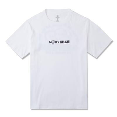 Converse T Shirts Unisex White Crew Neck Moderate Straight Fit 10025277-A02