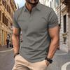 Solid Color Short Sleeve Casual Sports Polo Shirt For Men