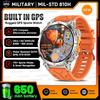 Outdoor GPS Sports Smart Watch Men Built in GPS Compass 5ATM Waterproof Bluetooth Call HD AMOLED Screen Fitness Smartwatch