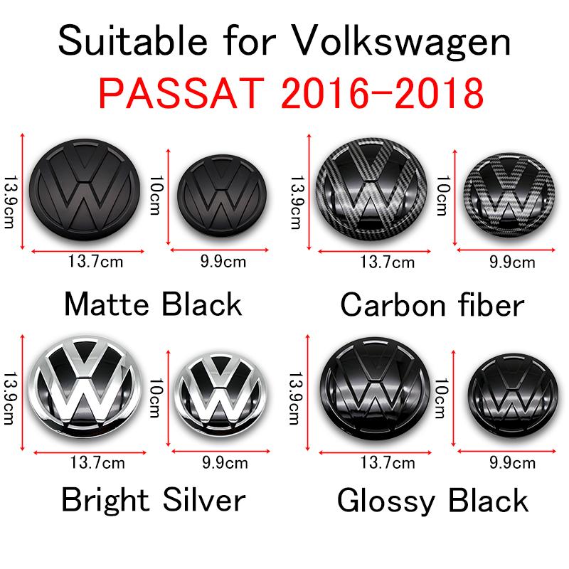 Rsq1 For VW Passat B8 2016 2017 2018 Logo Car Badge Hood Front Grille Rear Trunk Emblem Decoration Accessories Replacement Parts