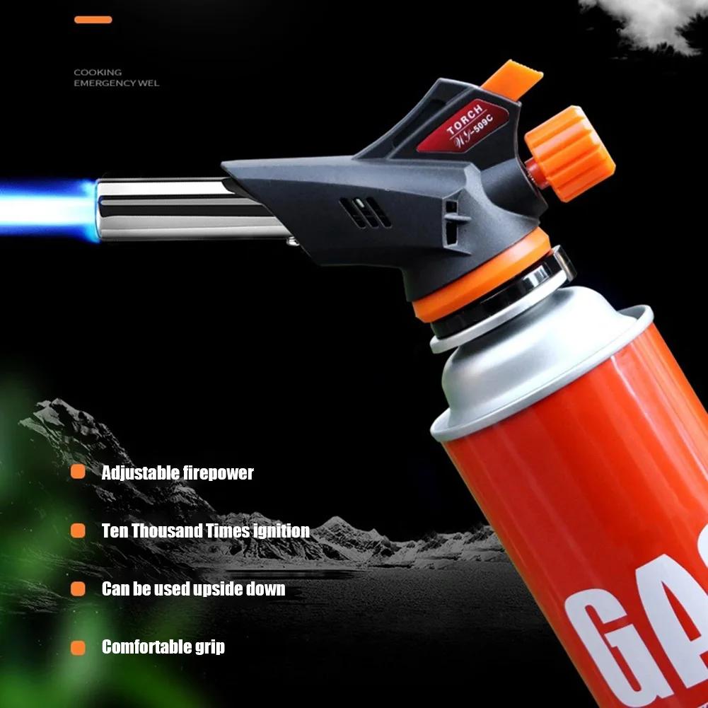 Torch Cooking AutoIgnition Butane Gas Welding-Burner Welding Gas Burner Flame Gas Torch Flame Gun Blow for BBQ Camping Cooking