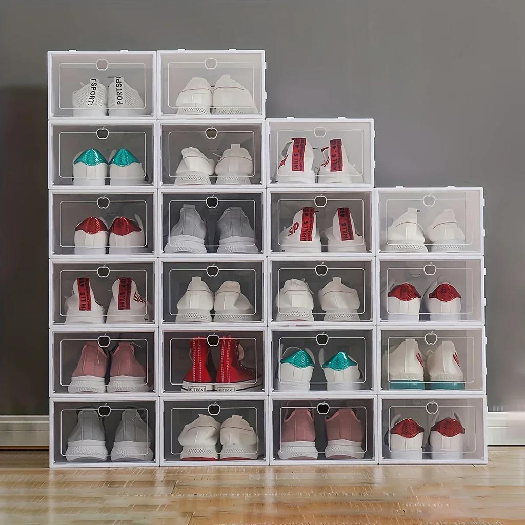 3pcs-Antioxidant Shoe Cabinet High Transparent Slippers Sneakers Storage Shoes Box Dustproof Shoe Organizer Box