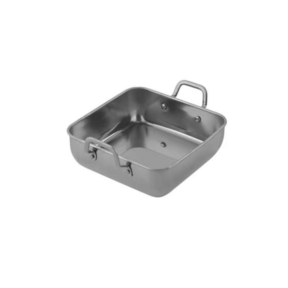 Korean Square Food Serving Trays Stainless Steel Snack Dishes Household Tiramisu Tray  Vegetable