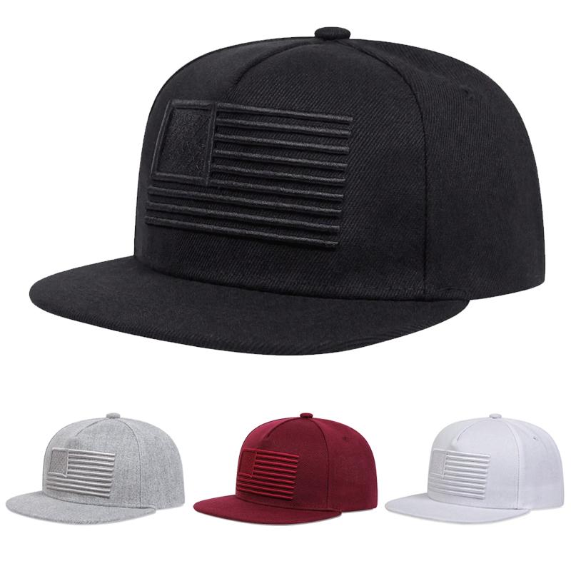 New American Flag Children'S Flat Brimmed Hat Men'S Street Hip Hop Hat Women'S Outdoor Leisure Sports Sunshade Baseball Hat