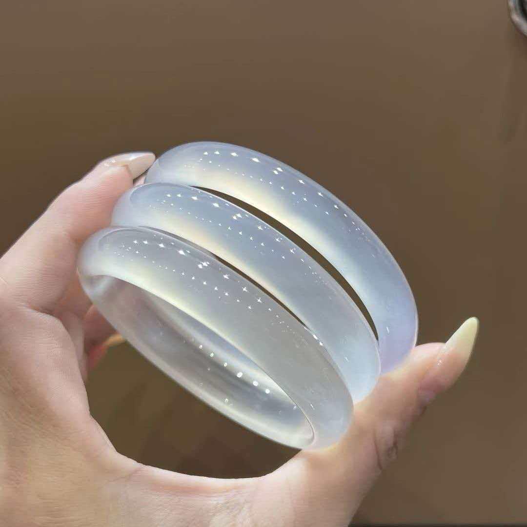 Lavender Chalcedony  Moonlight White Agate Bracelet for Women and Girls 56