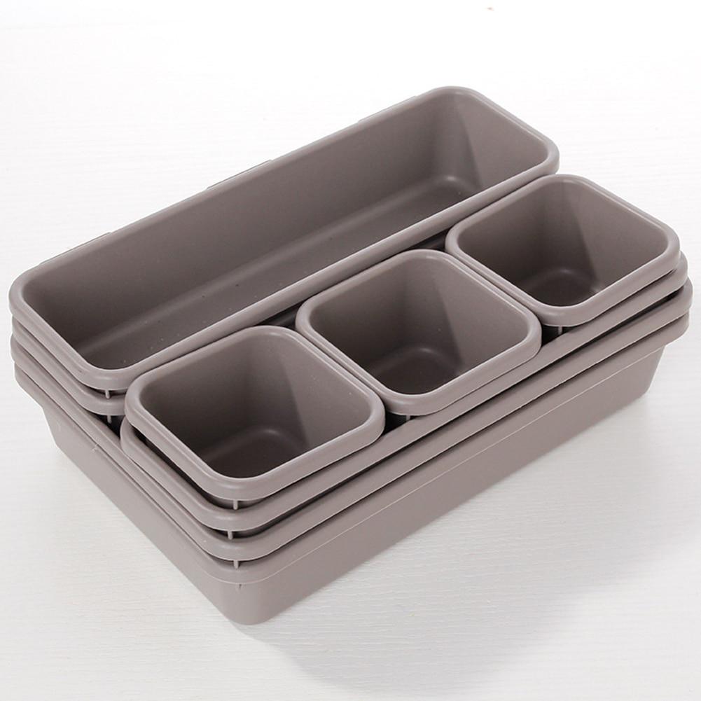 8pcs/set Home Drawer Organizer Box Trays Storage Box Office Storage Kitchen Bathroom Closet Jewelry Makeup Desk Box Organization