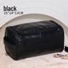 High-Capacity Waterproof PU Leather Toiletry & Makeup Travel Bag