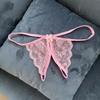 Low Waist Bow Mesh Lace Panties Hollow Lace Underpants Breathable Thin Belt Thong  Women