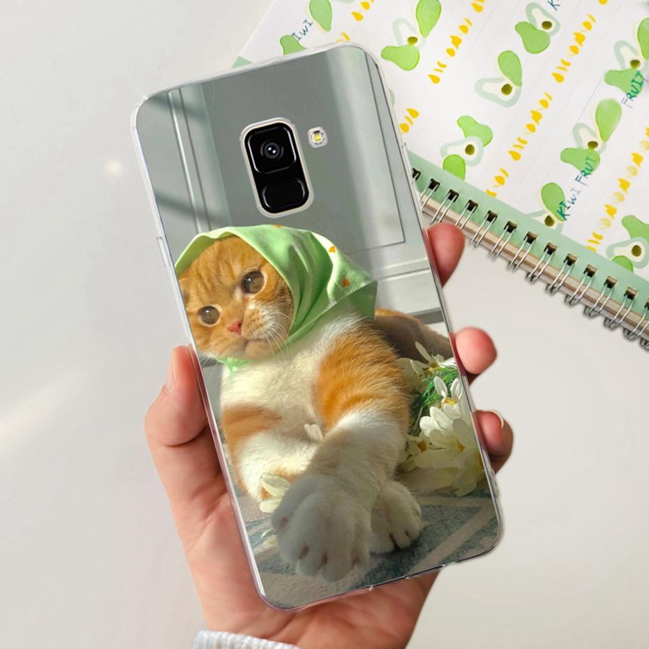 Schöne Hülle mit Aufdruck für Samsung Galaxy A8 (2018) / A8+ (2018) Weiche Silikon-TPU-Rückabdeckung für Samsung A8 A 8 Plus Handyhüllen