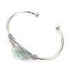 Hand-Wound Natural Crystal Rough Stone Amethyst Agate Bracelet, Bracelet Opening Adjustable B08