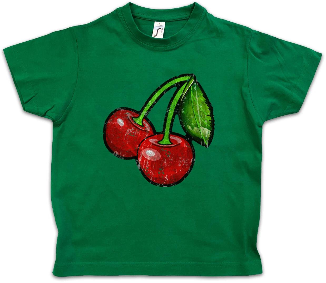 CHERRIES LOGO I Kids Boys T-Shirt Cherry Rockabilly Tattoo Cherries Cherry- 120
