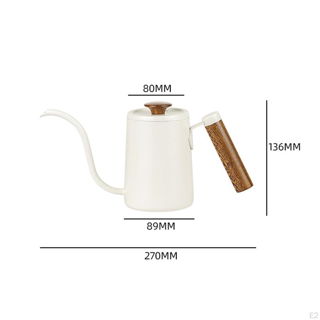 Coffee Gooseneck Kettle, Pour over Big Capacity 600ml, Narrow Drip Tea