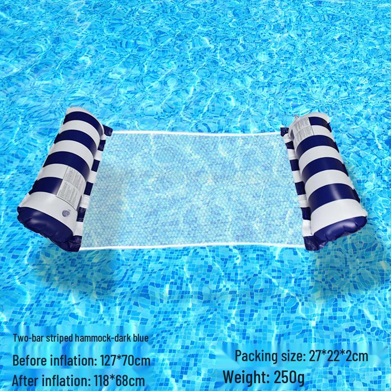 Tumbona Flotante Inflable Plegable Transfronteriza con Respaldo y Malla