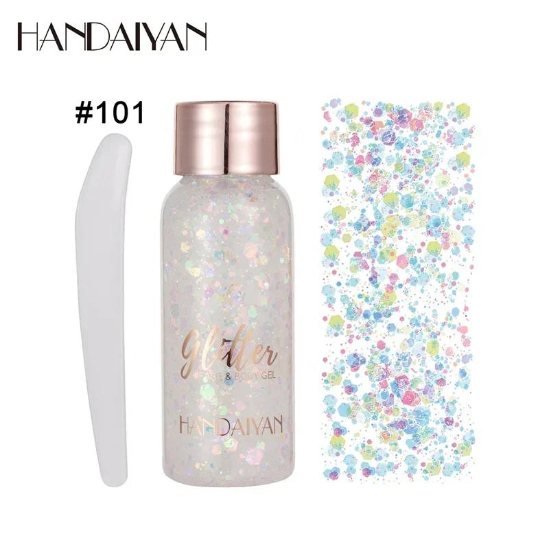 

Handaiyan Eye Glitter Nail Hair Body Face Stickers Gel Art Loose Sequins Cream Diamond Jewels Rhinestones Makeup Party Festival