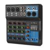 Sound Mixing Station Small 5 Way Live Recording DJ Sound Card Console Mixer USB Bluetooth Digital Effector EU Plug