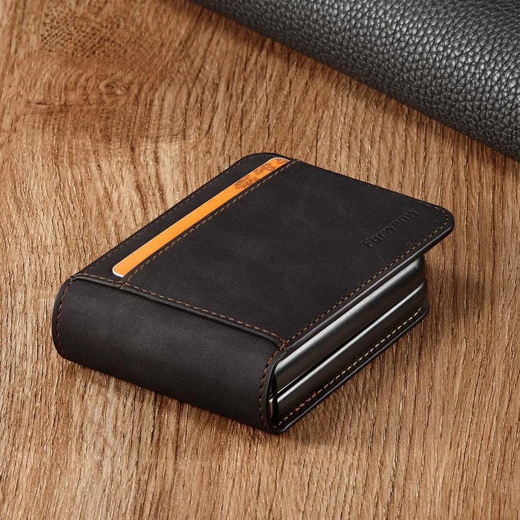 Ultra Thin Flip Leather Cover for Samsung Galaxy Z Flip 7 FE 6 5 4 3 Flip7 Flip6 5G Card Solt Holder Wallet Magnetic Phone Case