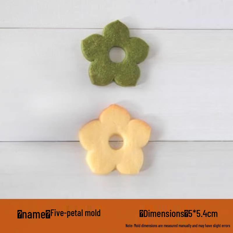

Internet Celebrity Cookie Mold: Lemon Heart Flower Cartoon Press-Type DIY Stamping