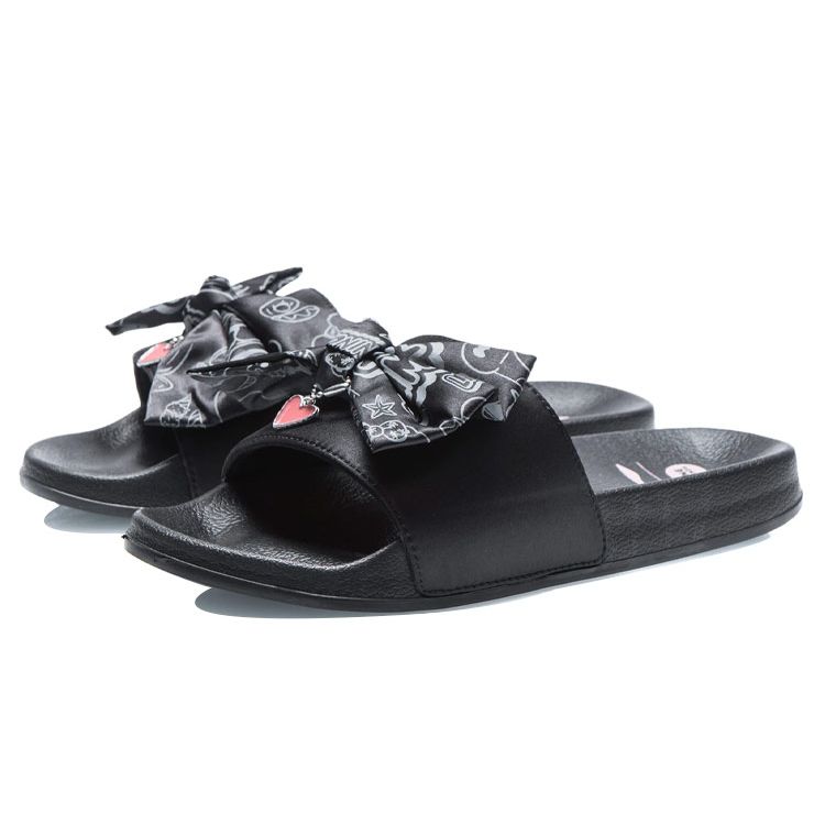 Li Ning Line Friends X  Collaborative Trendy Versatile Sports Slippers Unisex Footwear Black AGAR011-3