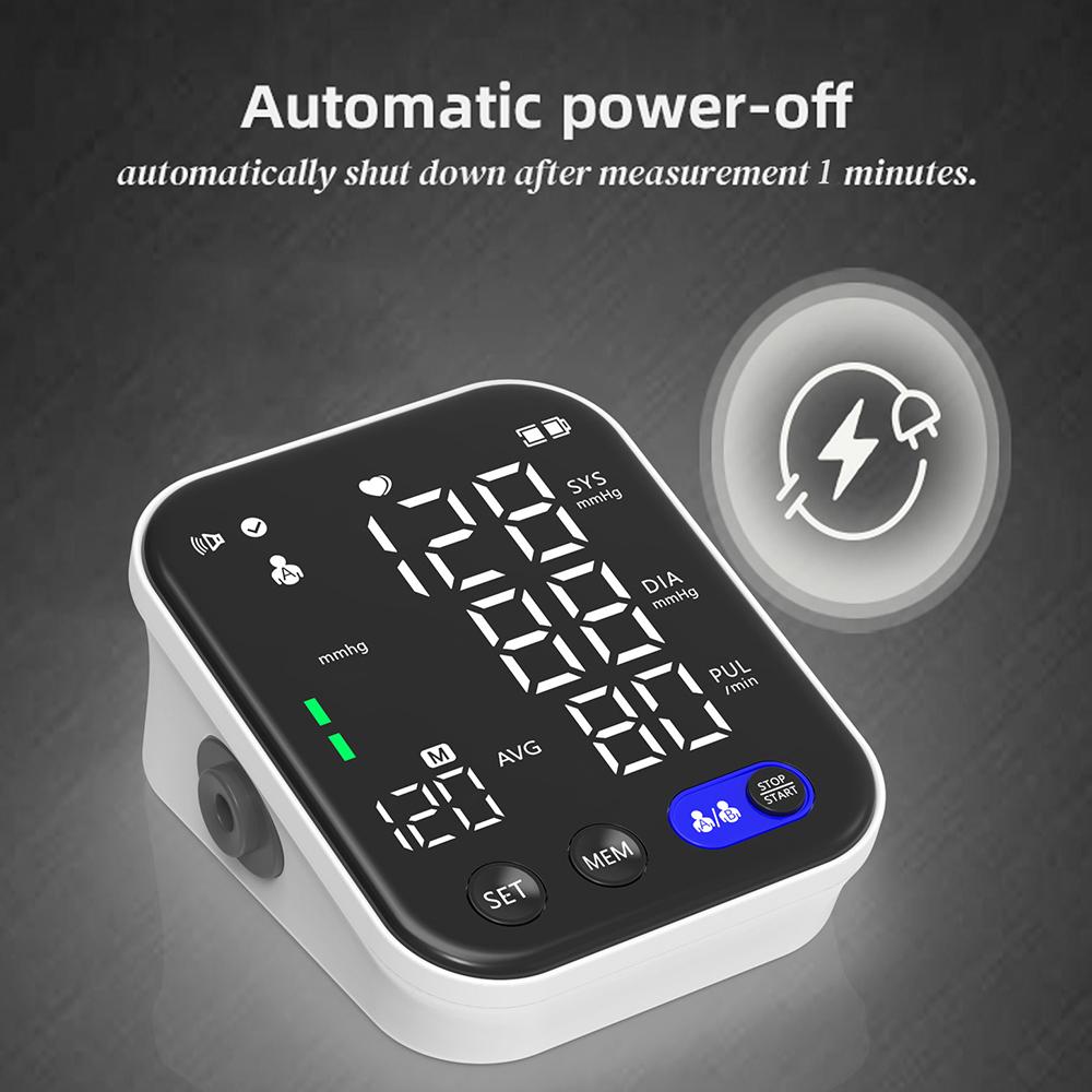 Monitoare de tensiune arterială pentru uz casnic - Manșeta de sus a brațului Ecran cu iluminare din spate LED Monitor digital BP