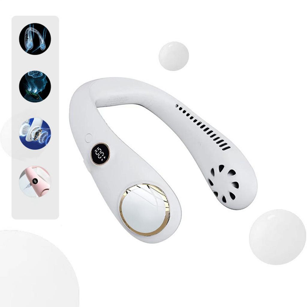 Bladeless Neck Fan USB Charging 2000 MAh Battery Portable Hand Free Neck Fan for Outdoor Camping