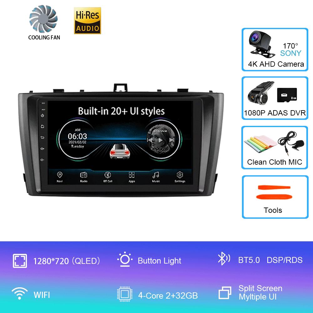 Android 14 Car Radio For Toyota Avensis 2008-2015 Multimedia Video Player Stereo GPS Navigation 5G WIFI DSP Carplay Android Auto