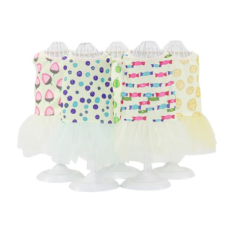 Summer Thin Pet Clothes Fluffy Skirt Than Bear Teddy Puppy Dress Dog Princess Dress