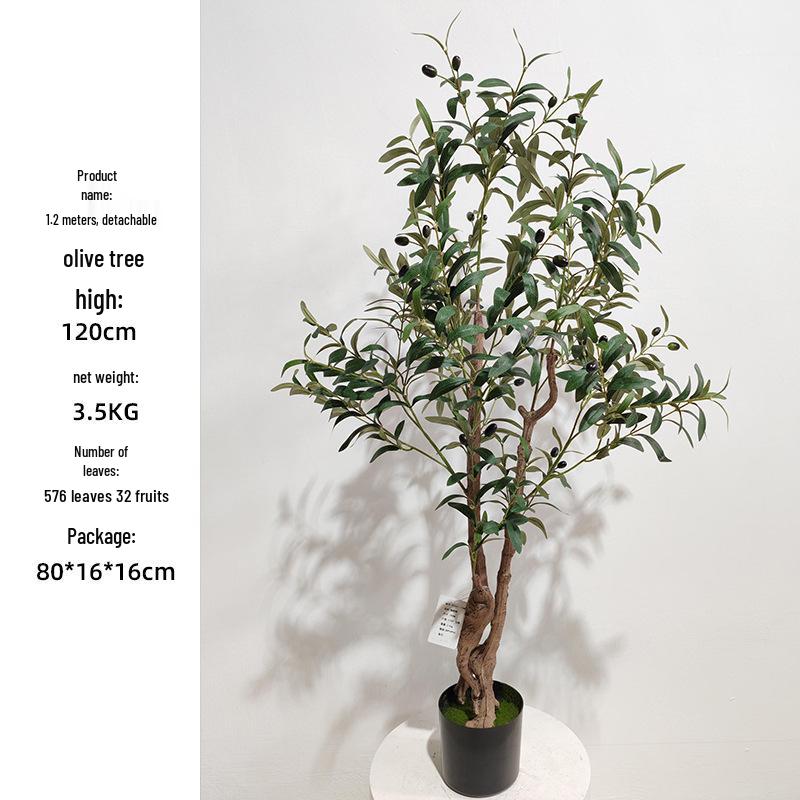 Olive Tree Potted Plant - Indoor Decor Simulation for Living Room