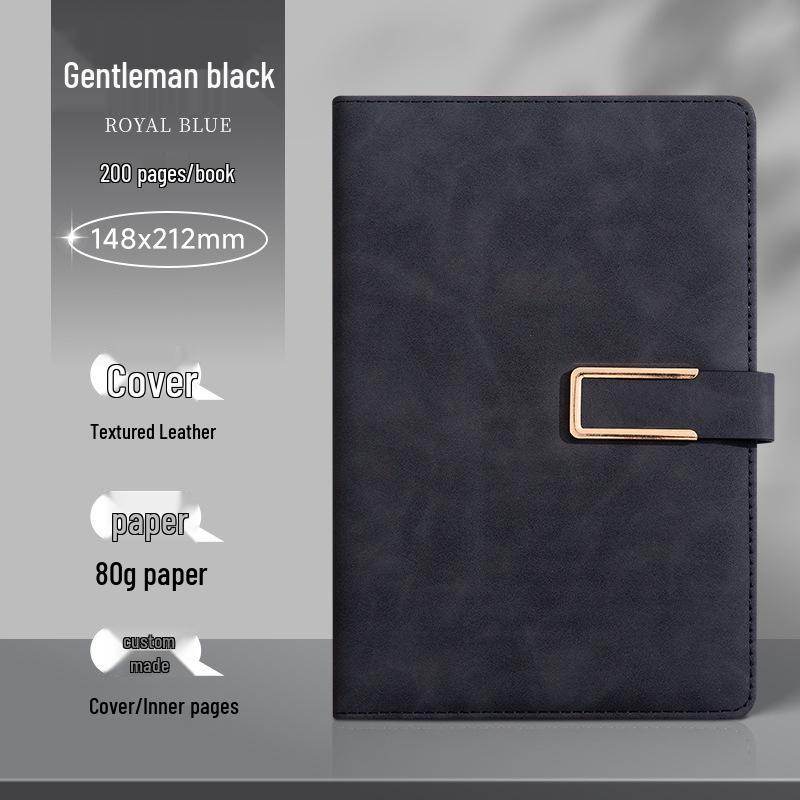 Custom Logo A5/B5 Leather Notebook Gift Set for Office Meetings