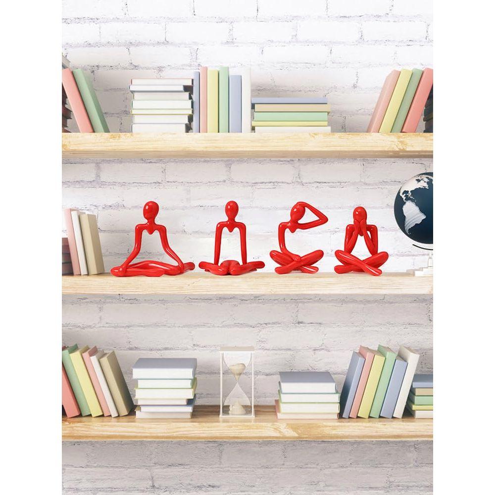 4pcs Decorative Abstract Thinker Men Statue Showpiece Set | Home Decor Items