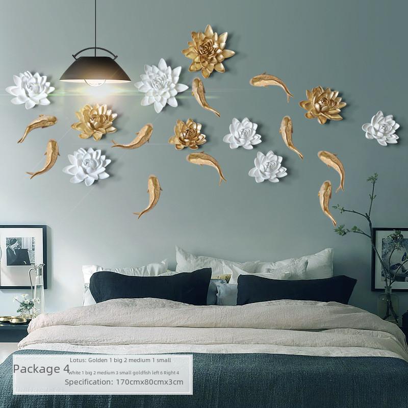 Chic Resin Goldfish Wall Hanging For Entryway Decoration And Unique Home Styling